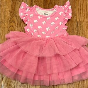 Posh Peanut Barbie Pink Ruffled Tulle Dress-2T